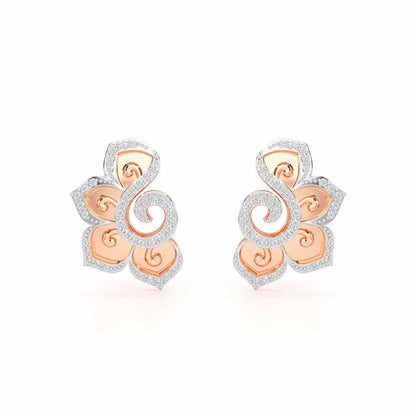 Aspiring Glow Silver Earrings - Rose Gold - Image 1