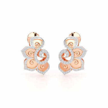 Aspiring Glow Silver Earrings - Rose Gold - Image 2