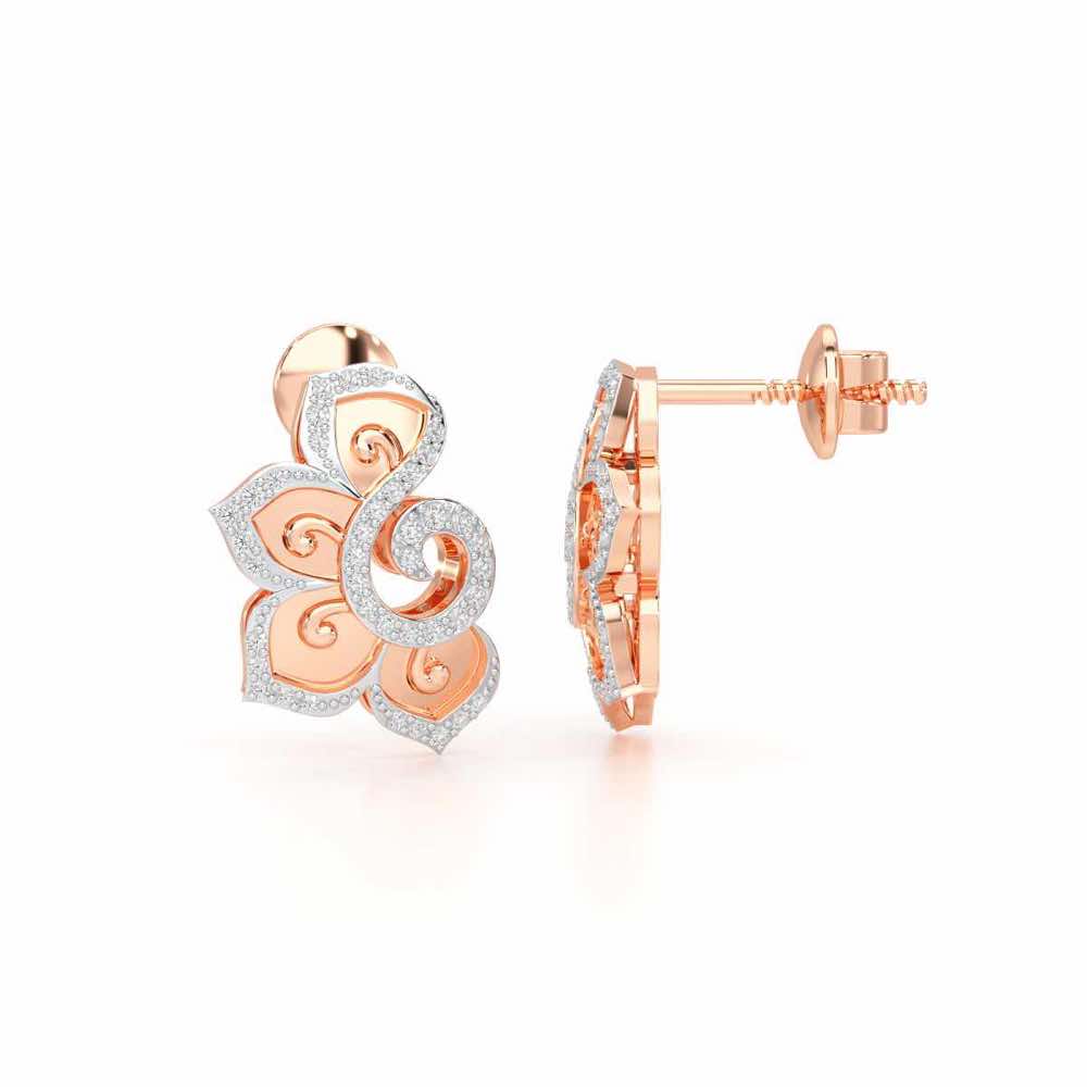 Aspiring Glow Silver Earrings - Rose Gold - Image 4