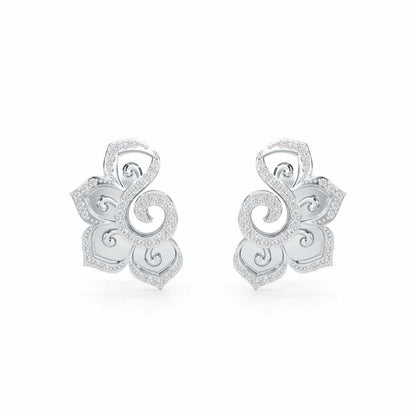 Aspiring Glow Silver Earrings - White Gold - Image 1