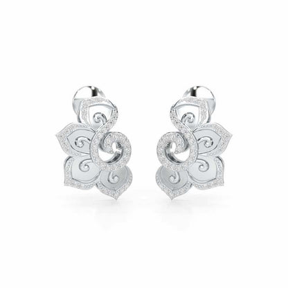 Aspiring Glow Silver Earrings - White Gold - Image 2
