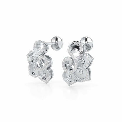 Aspiring Glow Silver Earrings - White Gold - Image 3