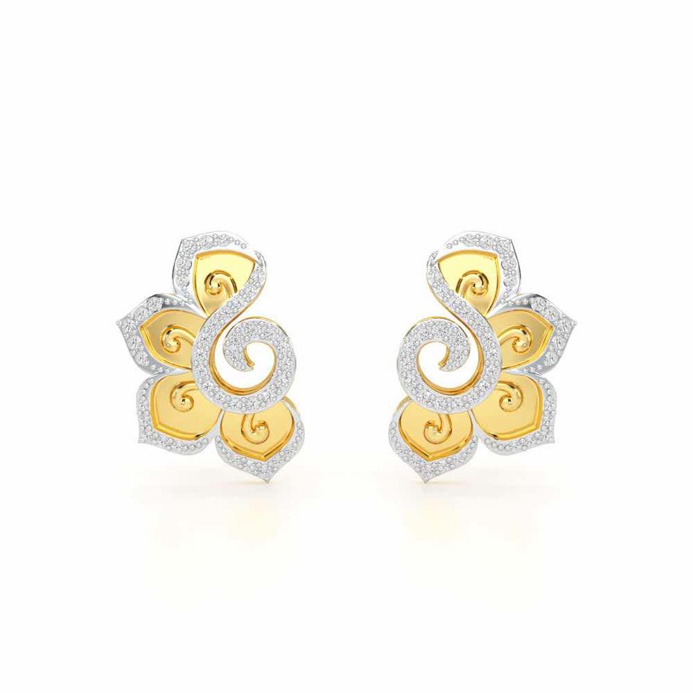 Aspiring Glow Silver Earrings - Yellow Gold - Image 1