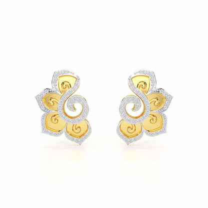 Aspiring Glow Silver Earrings - Yellow Gold - Image 1