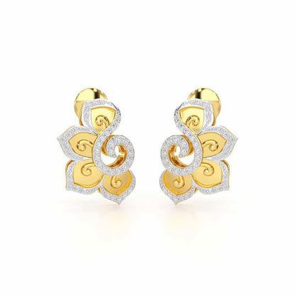 Aspiring Glow Silver Earrings - Yellow Gold - Image 2