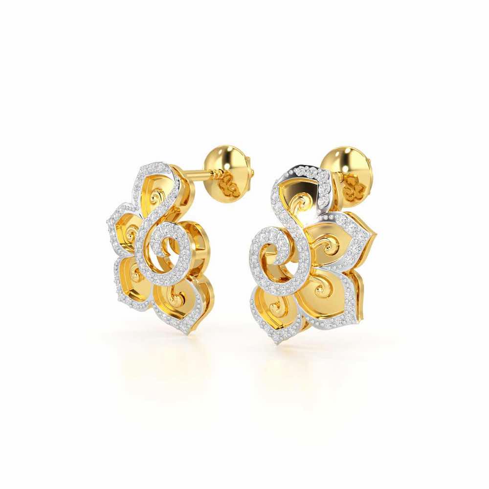 Aspiring Glow Silver Earrings - Yellow Gold - Image 3