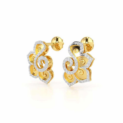 Aspiring Glow Silver Earrings - Yellow Gold - Image 3
