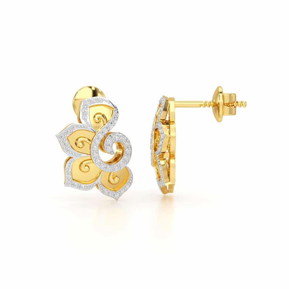 Aspiring Glow Silver Earrings - Yellow Gold - Image 4