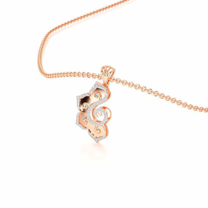 Aspiring Glow Silver Pendant - Rose Gold - Image 2
