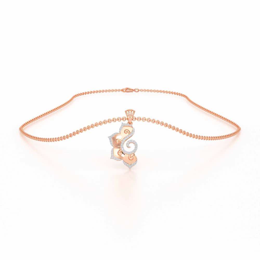 Aspiring Glow Silver Pendant - Rose Gold - Image 3
