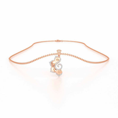 Aspiring Glow Silver Pendant - Rose Gold - Image 3