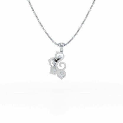 Aspiring Glow Silver Pendant - White Gold - Image 1