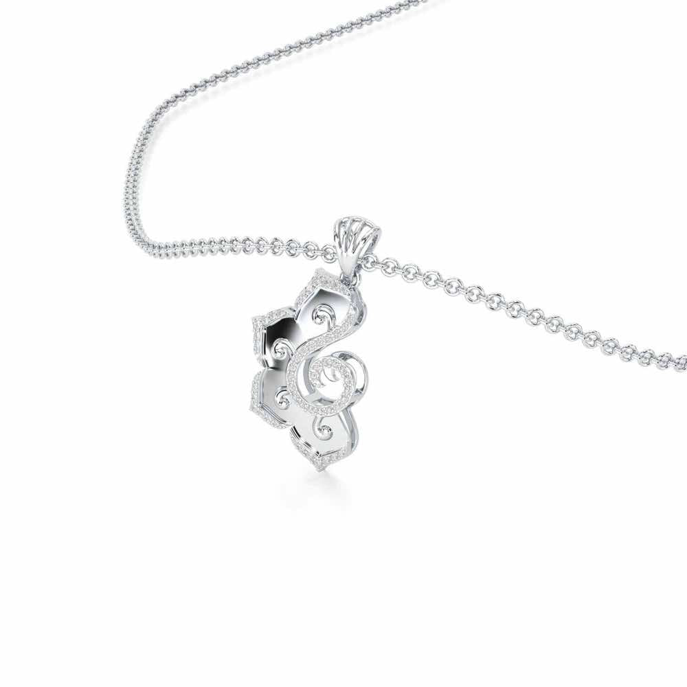 Aspiring Glow Silver Pendant - White Gold - Image 2