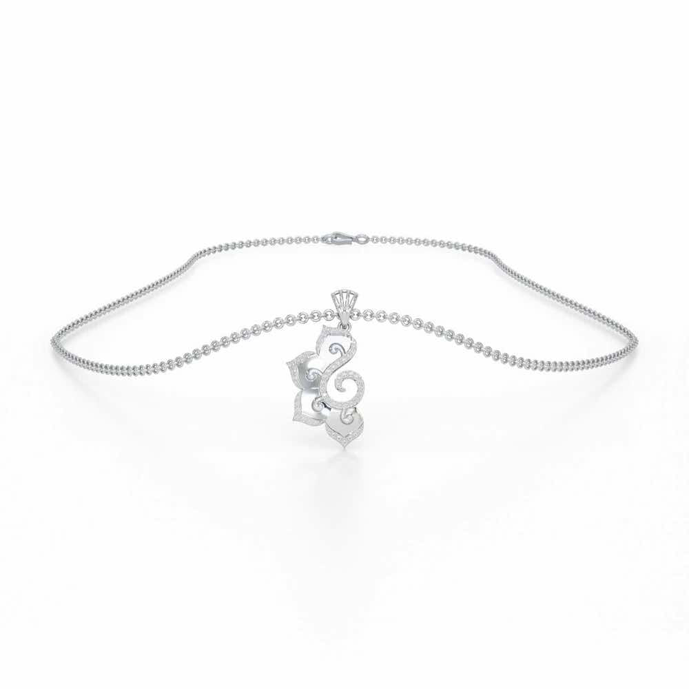 Aspiring Glow Silver Pendant - White Gold - Image 3
