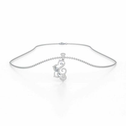 Aspiring Glow Silver Pendant - White Gold - Image 3