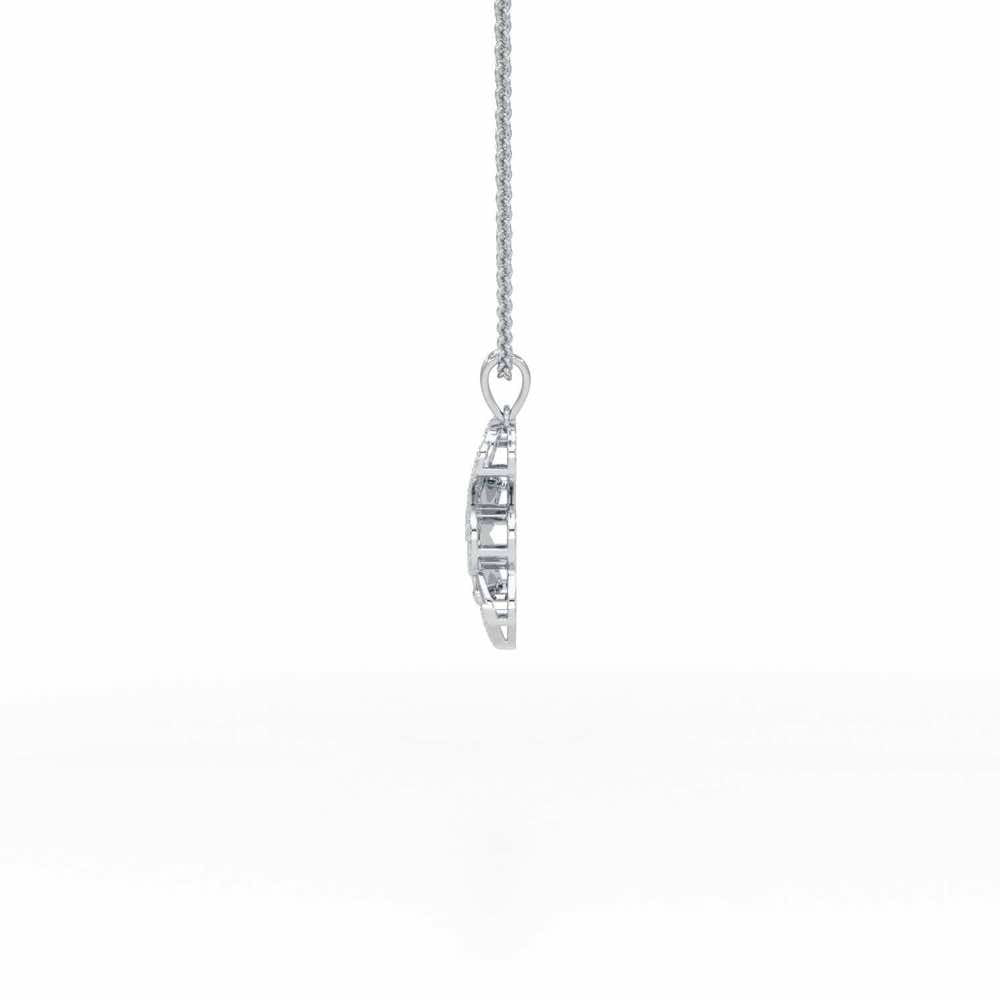 Aspiring Glow Silver Pendant - White Gold - Image 4