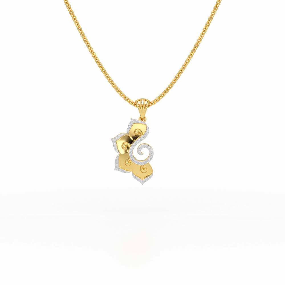 Aspiring Glow Silver Pendant - Yellow Gold - Image 1