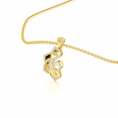 Aspiring Glow Silver Pendant - Yellow Gold - Image 2