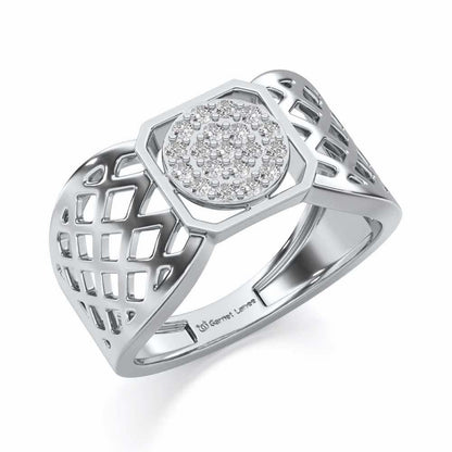 Assemble Silver Ring For Men - White Gold - Image 1