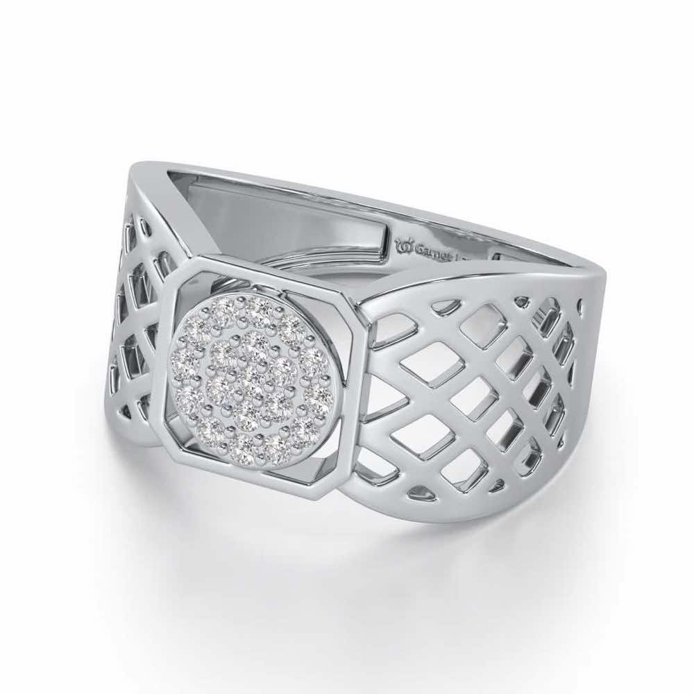 Assemble Silver Ring For Men - White Gold - Image 2