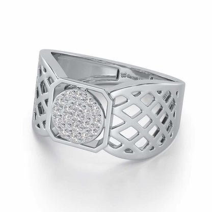 Assemble Silver Ring For Men - White Gold - Image 2