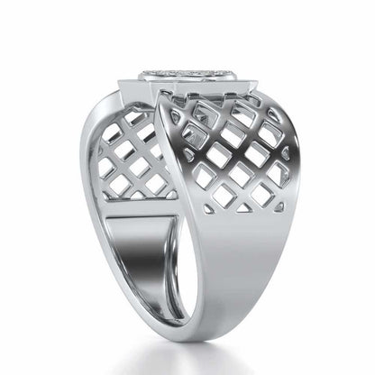 Assemble Silver Ring For Men - White Gold - Image 3
