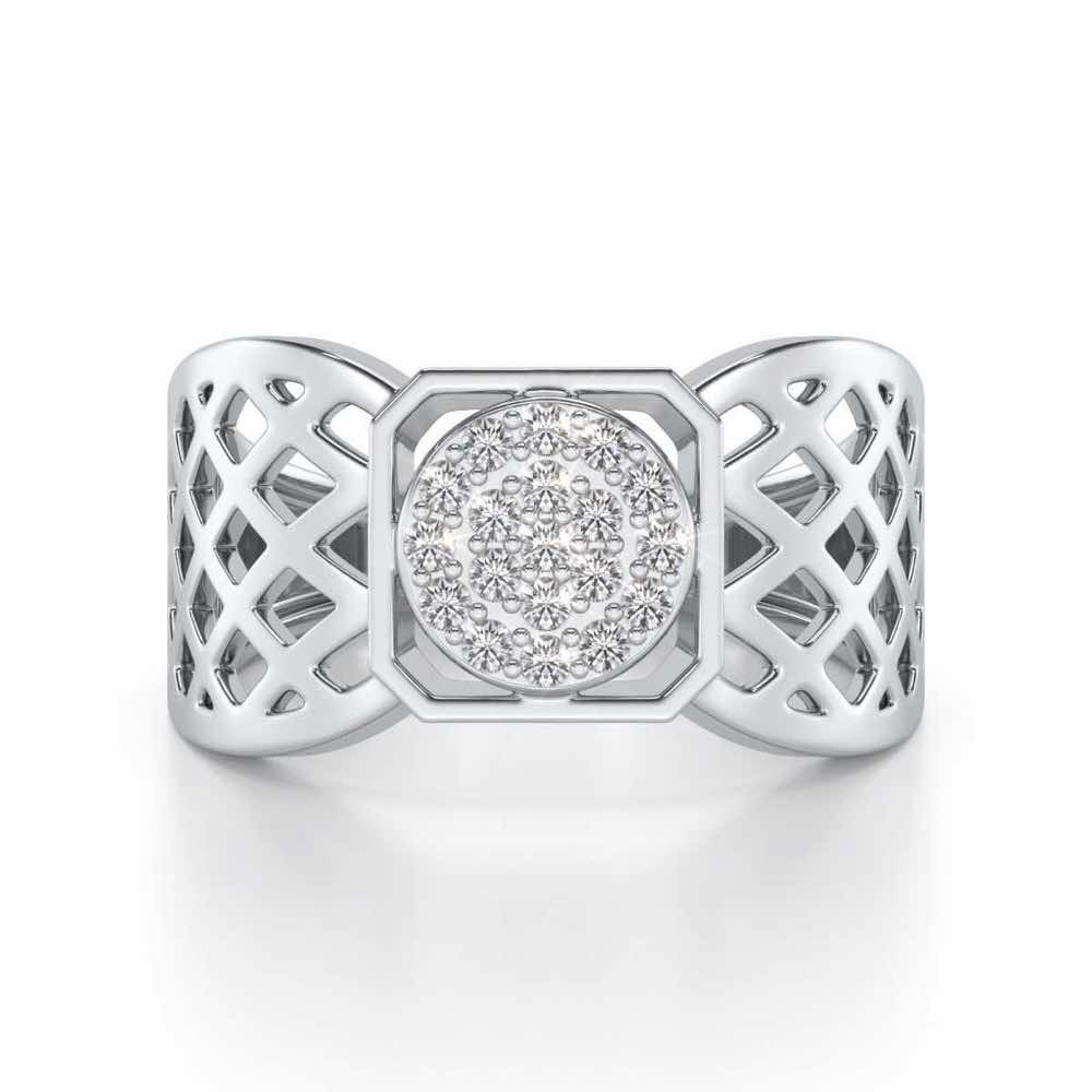 Assemble Silver Ring For Men - White Gold - Image 4