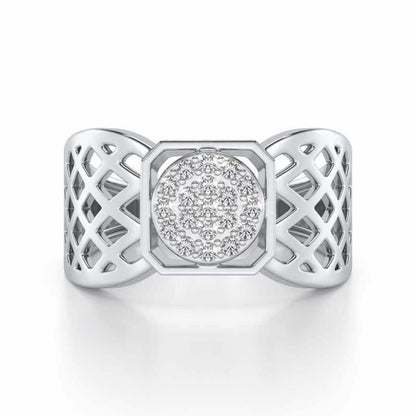 Assemble Silver Ring For Men - White Gold - Image 4
