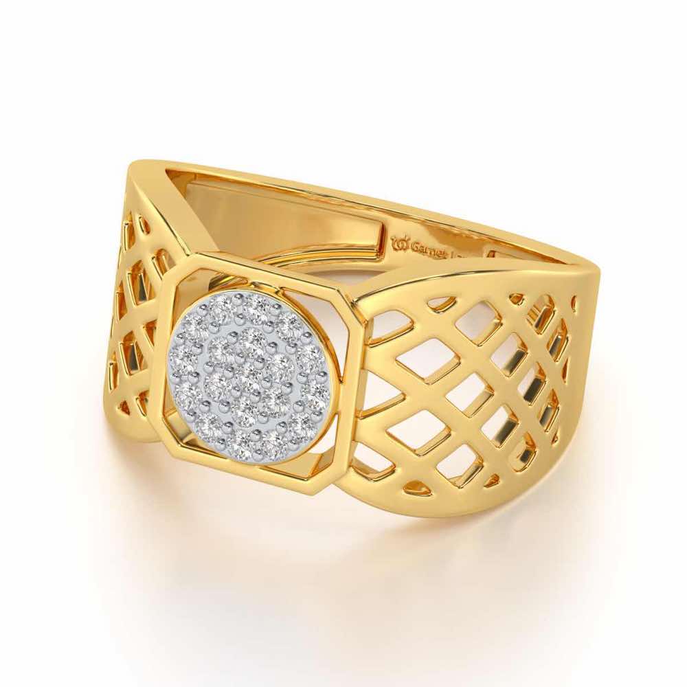 Assemble Silver Ring For Men - Yellow Gold - Image 2