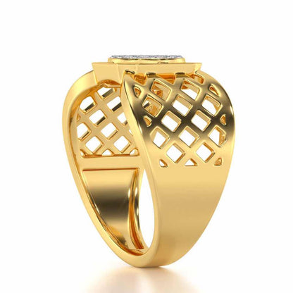 Assemble Silver Ring For Men - Yellow Gold - Image 3