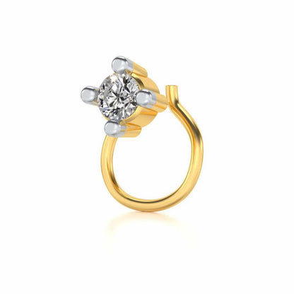 Aster Silver Nosepin - Yellow Gold - Image 1