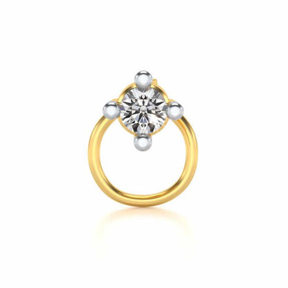 Aster Silver Nosepin - Yellow Gold - Image 2