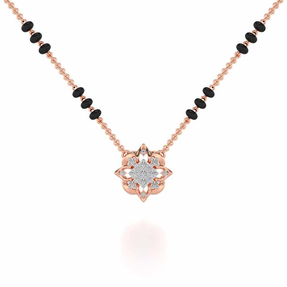 Astitva Silver Mangalsutra - Rose Gold - Image 1