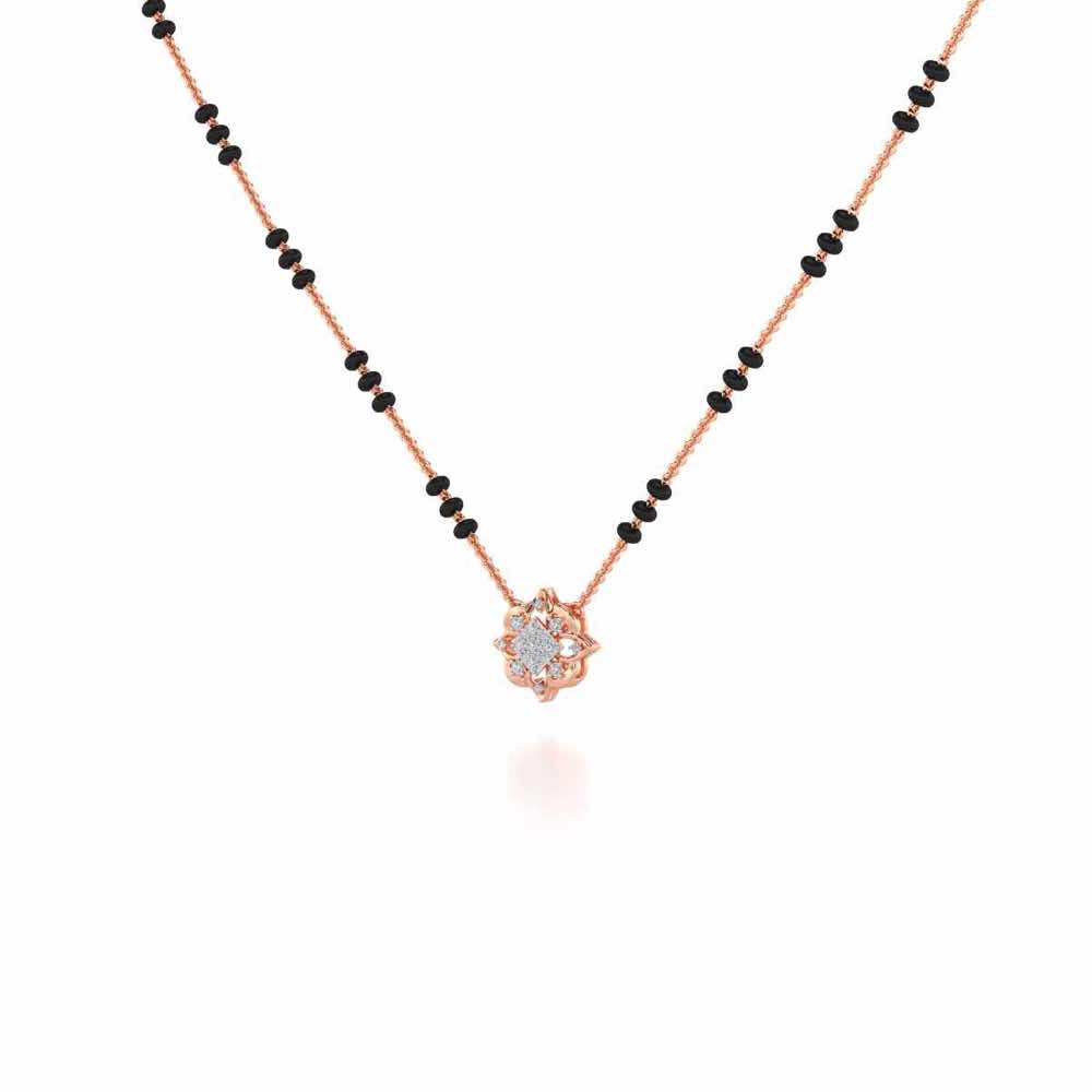Astitva Silver Mangalsutra - Rose Gold - Image 2
