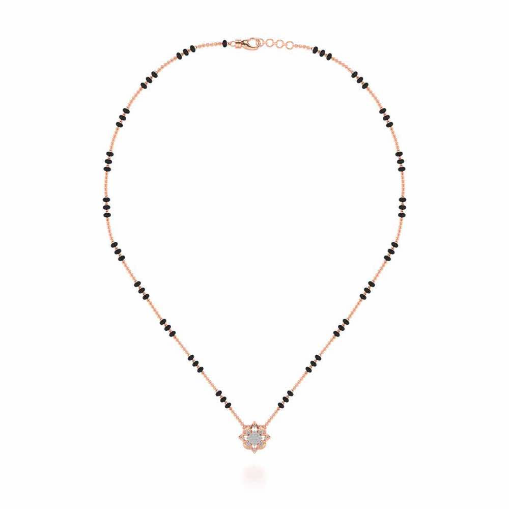 Astitva Silver Mangalsutra - Rose Gold - Image 3