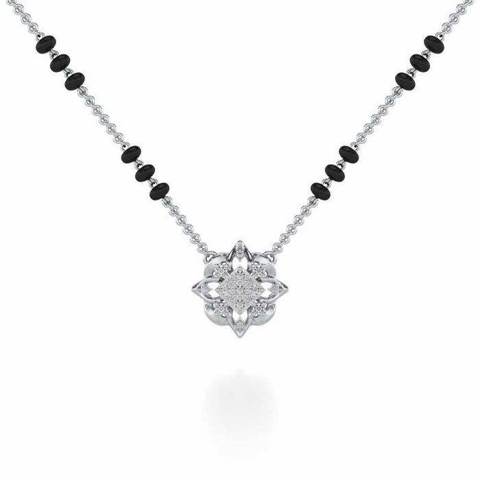 Astitva Silver Mangalsutra - White Gold - Image 1