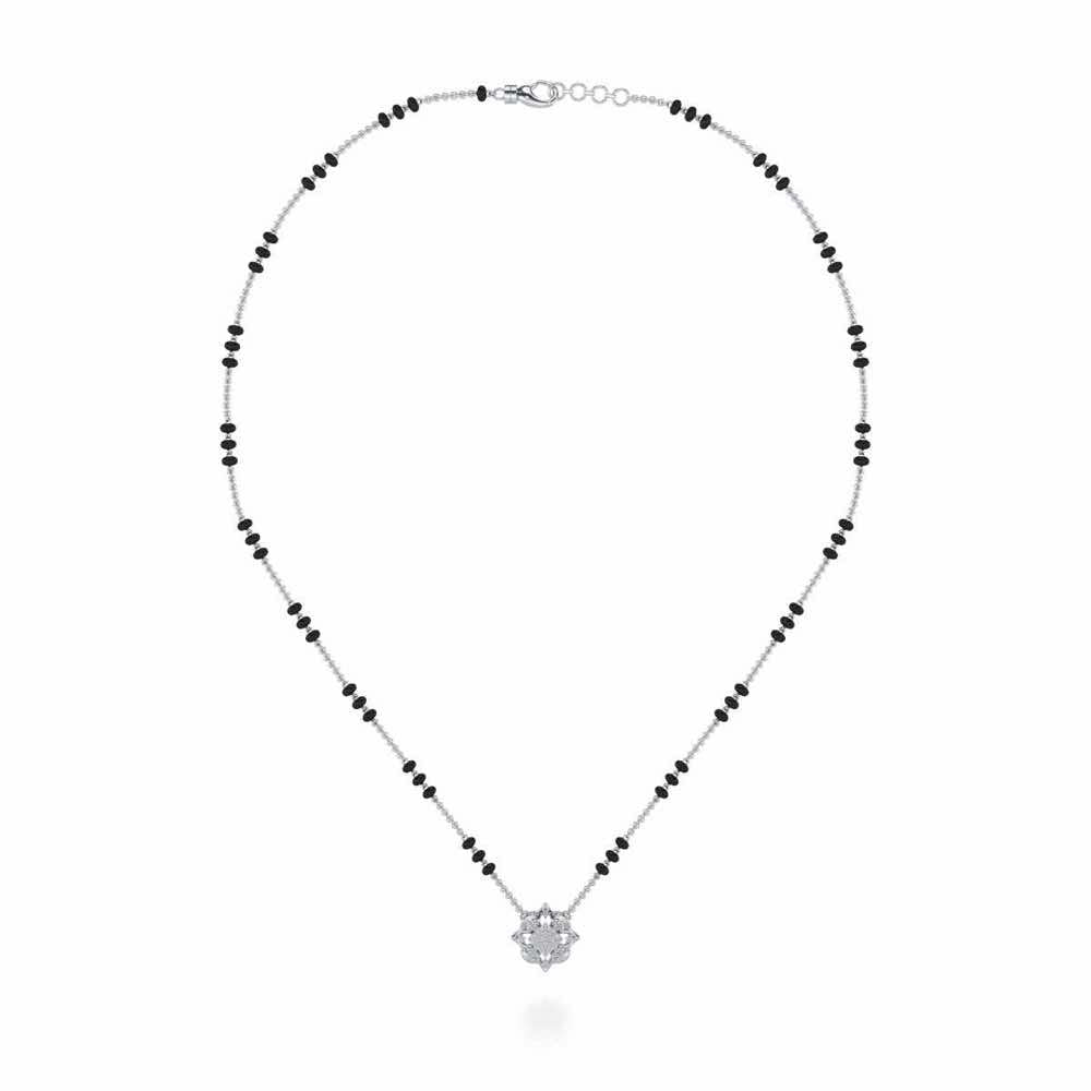Astitva Silver Mangalsutra - White Gold - Image 3