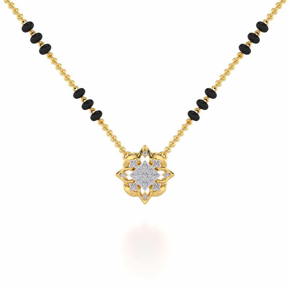 Astitva Silver Mangalsutra - Yellow Gold - Image 1