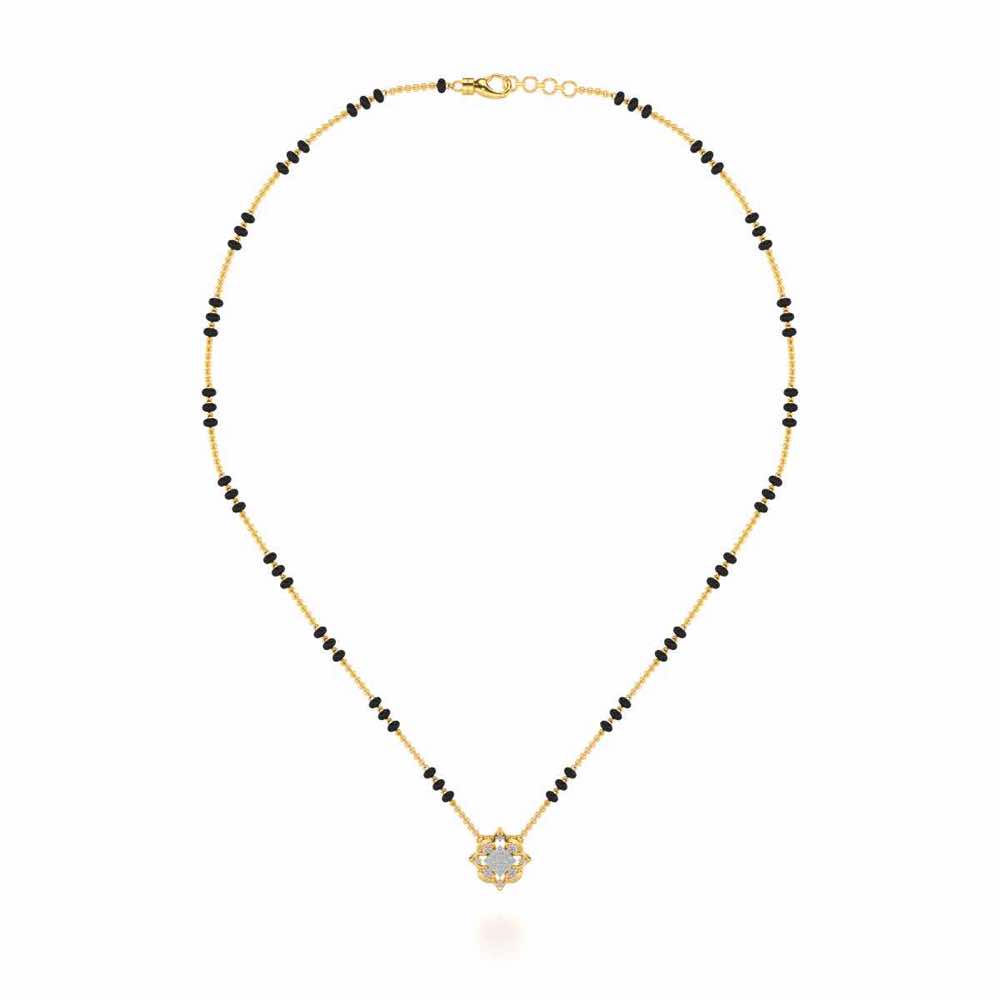 Astitva Silver Mangalsutra - Yellow Gold - Image 3