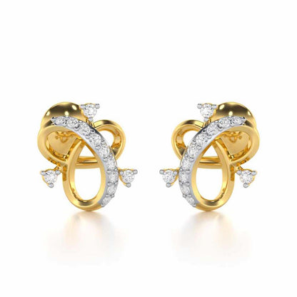 Astral Bloom Silver Earrings - Yellow Gold - Image 1