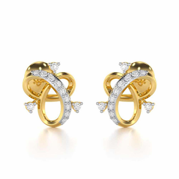 Astral Bloom Silver Earrings - Yellow Gold - Image 1