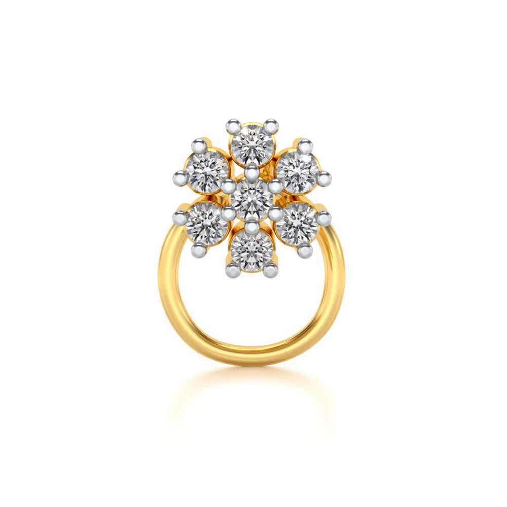 Astrea Silver Nosepin - Yellow Gold - Image 2