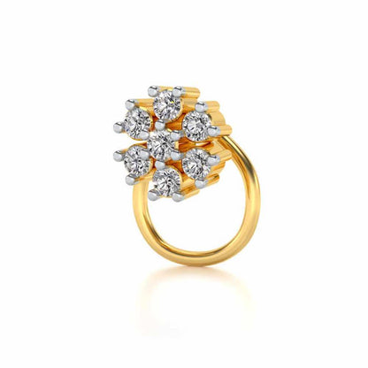 Astrea Silver Nosepin - Yellow Gold - Image 3