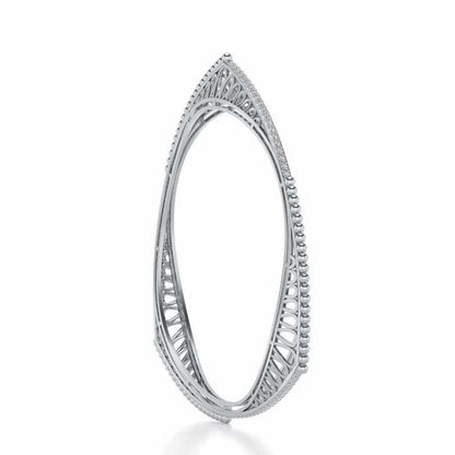 Astro Silver Bangles - White Gold - Image 3