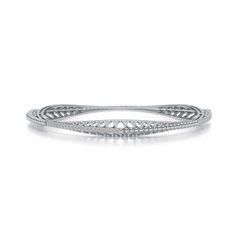 Astro Silver Bangles - White Gold - Image 4