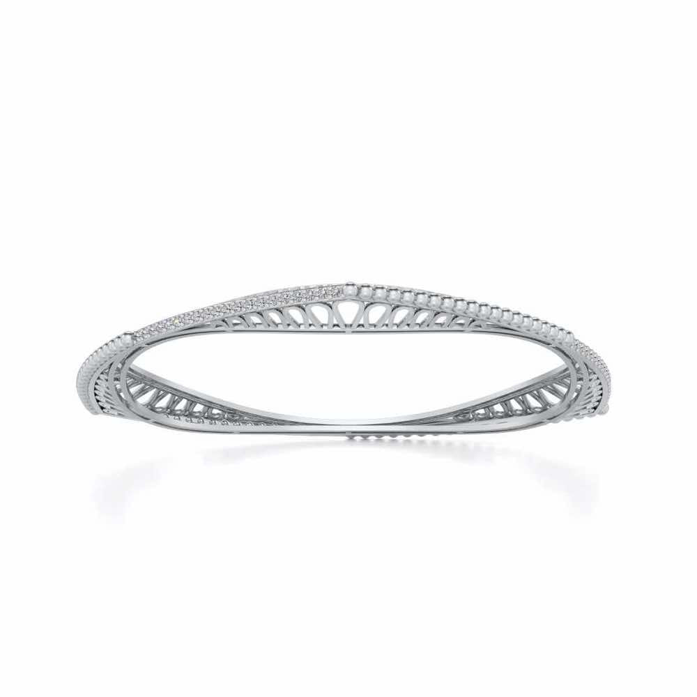 Astro Silver Bangles - White Gold - Image 5