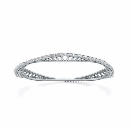 Astro Silver Bangles - White Gold - Image 5