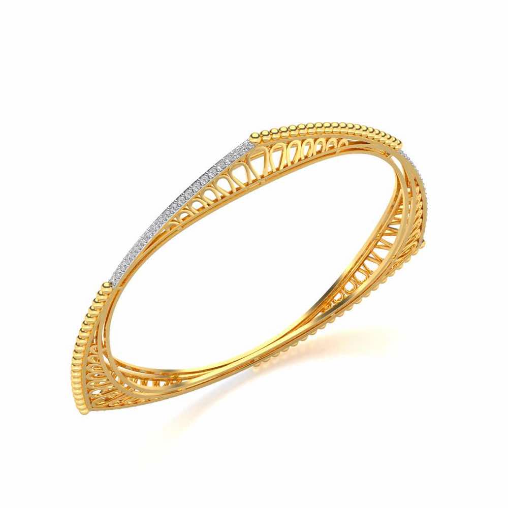 Astro Silver Bangles - Yellow Gold - Image 1