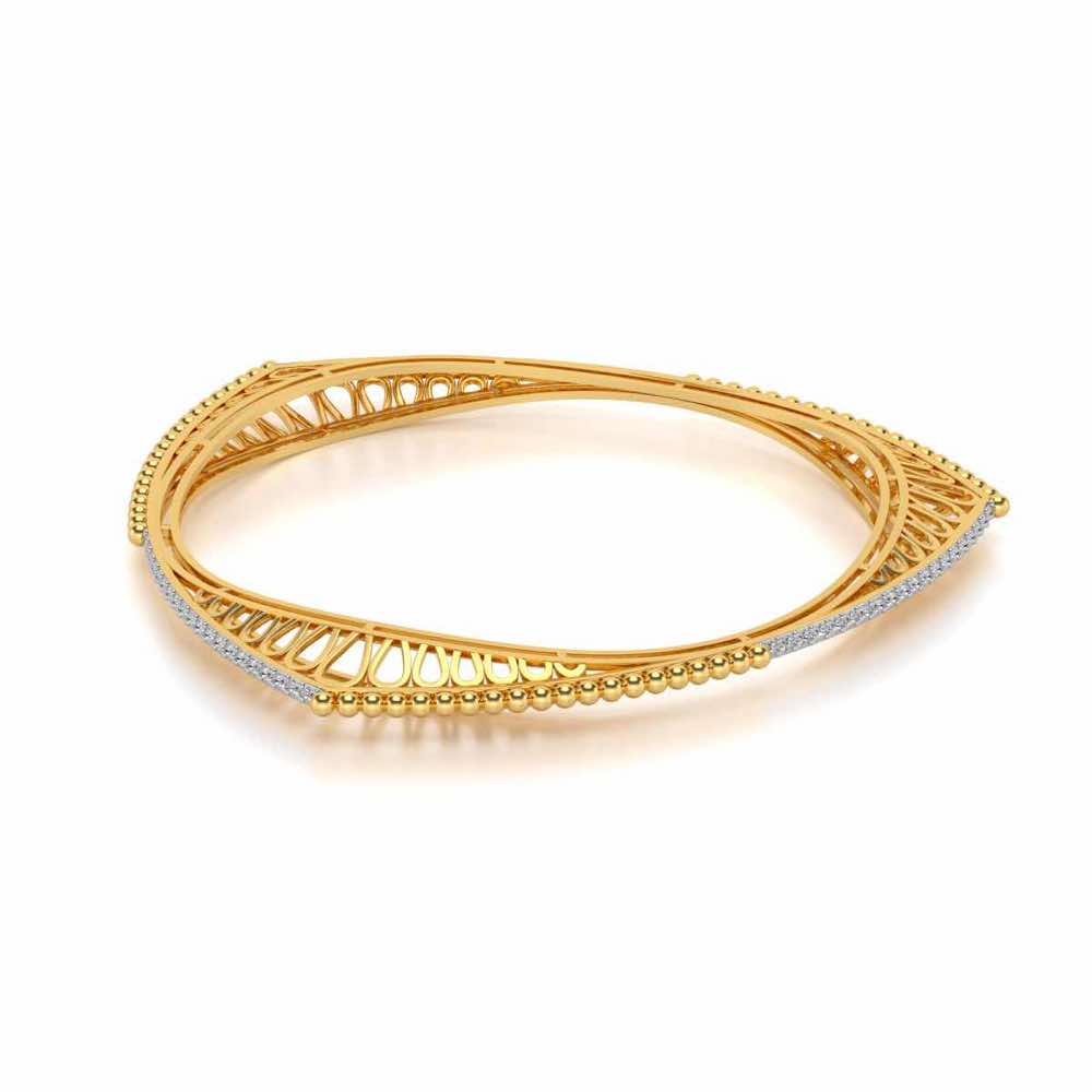 Astro Silver Bangles - Yellow Gold - Image 2