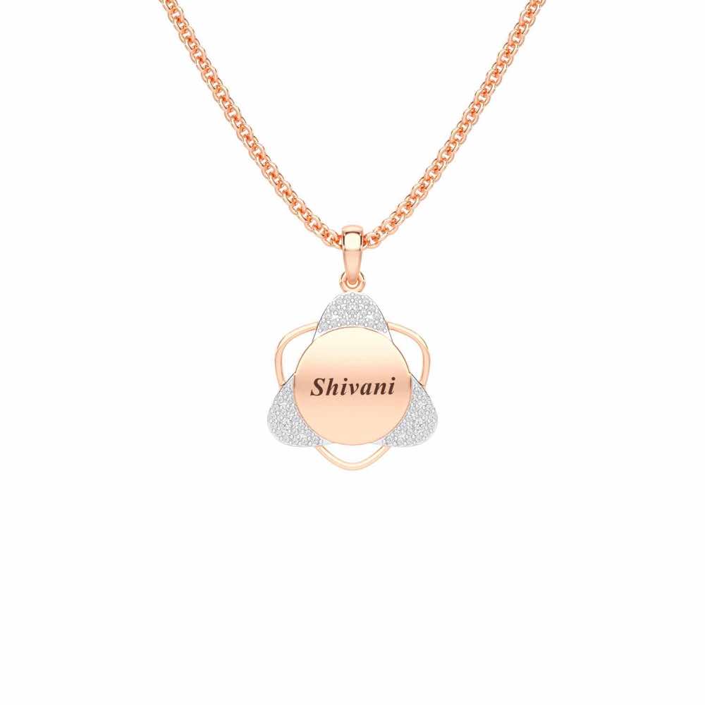 Atom Affair Silver Pendant - Rose Gold - Image 1